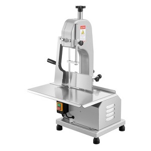 VEVOR Commercial Electric Meat Bandsaw, 650W Stainless Steel Countertop Meat Sawing Machine, Workbench 12.4" x 18.1", Silver - 1 of 4