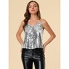 Allegra K Women's Sequined Shining Adjustable Straps Party Sparkle Cami Top 2 Packs - image 4 of 4