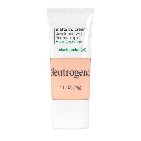 Neutrogena Clear Coverage Flawless Matte Color Correcting Cream,  Full-coverage - 1.0 Shell : Target