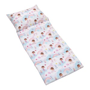 Disney Doc McStuffins Cuddle Team Purple, Pink and Aqua Rainbows and Clouds Deluxe Easy Fold Toddler Nap Mat - 1 of 4