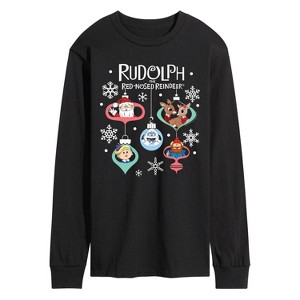 Men's - Rudolph - Rudolph Ornaments Long Sleeve Graphic T-Shirt - 1 of 3