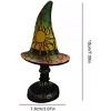 Racxily Halloween Outdoor DecorationsStained Resin Glowing Gothic Retro Resin Lamp For Bedroom Party,Creative Wizard Hat Shape Lights For Indoor - 3 of 4