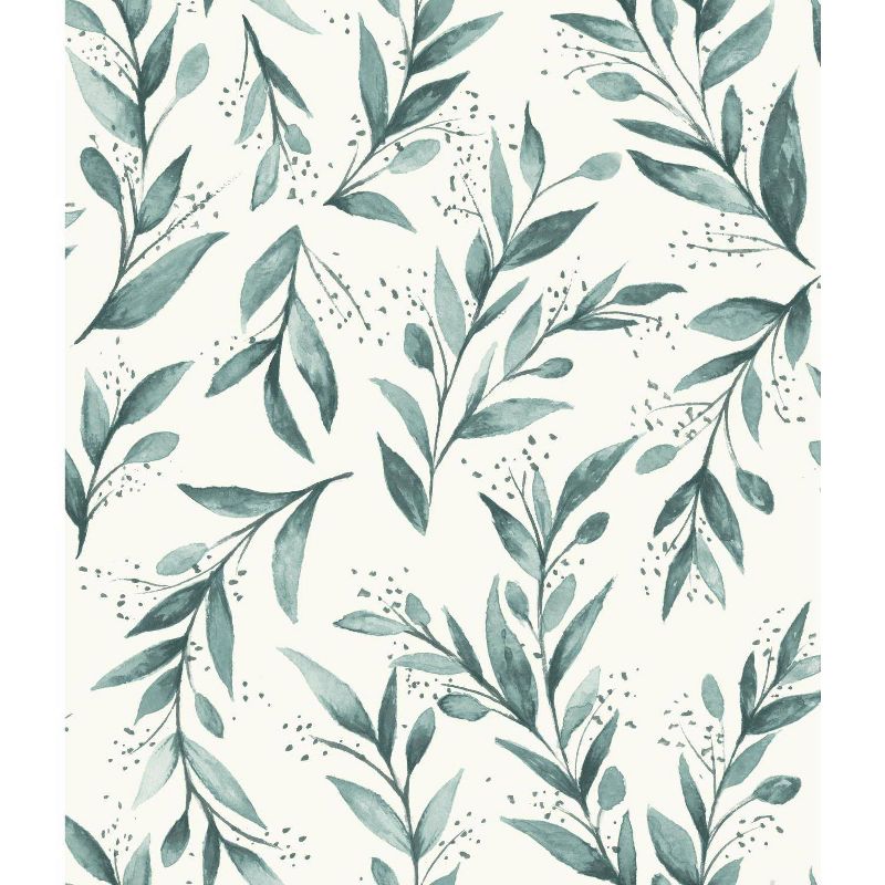 RoomMates Olive Branch Teal Magnolia Home Wallpaper Green, 1 of 7