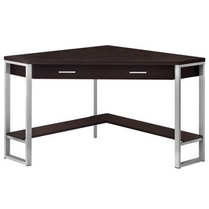 Monarch Specialties Computer Desk Home Office Corner Storage Drawers 42InchL Work Laptop Metal Laminate Brown Grey Contemporary Modern - 1 of 4