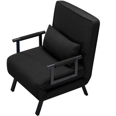 VYNXARIA 26inch Folding Arm Chair Lounge 4-in-1 Convertible Sofa Bed,Black