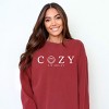Simply Sage Market S.W.Smiley Cozy Outline Garment Dyed Sweatshirt - 2 of 4