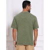 INSPIRE CHIC Men's Retro Distressed Crew Neck Short Sleeve Solid T-Shirts - 3 of 4