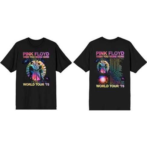 Pink Floyd Wish You Were Here World Tour '75 Men's Black T-shirt-XXL