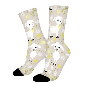 Baby Goats Women Printed Crew Socks Funny Funky Socks Soft Polyester Novelty Gifts for Artists Men - 1 of 1