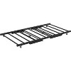 Stand Up Trundle Day Bed, Metal Slats Support with Lockable Wheels, Featuring A Pop-Up Trundle Mechanism, Twin Trundle Bed Frame Only, Black - 3 of 4