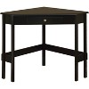 Kings Brand Furniture Wood Corner Desk with Drawer (Black) - 3 of 4
