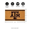 Evergreen Texas A&M Logo Turf Mat, Brown- 28 x 16 Inches Indoor Outdoor Doormat - 4 of 4