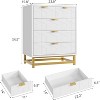 Dresser for Bedroom, 5 Drawer Dresser with Metal Legs, Modern Chest Organizer with Wide Storage, Chest of Drawers for Bedroom, Living Room, Entryway - 3 of 4