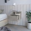 GlasFlength Nightstands Wall Mounted Bedside Table Storage Nightstand Floating Nightstand with Drawer for Room, Gray, 13.2"*14.01"*11.61" - 2 of 4