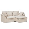 Buenhomino 87" L-Shaped Sofa, Modular Sectional Sofa, Comfy Deep Seat Convertible Couch with Ottoman, Modern Minimalist Chenille Couch for Living Room - 2 of 4