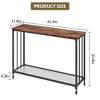 41.3 Inch Narrow Console Table - Industrial Entryway Desk with Storage, 2 Tier Thin Sofa Table for Living Room - 3 of 4