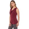 Rekucci Women's Super Soft Knit Cowl Neck Sleeveless Top – Versatile Casual to Dressy Style - 2 of 3