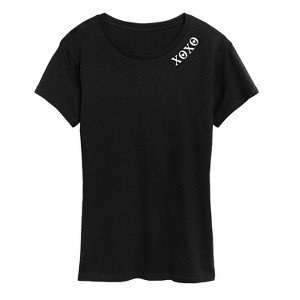 Women's Instant Message XOXO Neck Short Sleeve Graphic T-Shirt