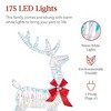 Best Choice Products 3-Piece 2D Deer Family Set, Lighted Christmas Outdoor Decoration w/ 175 Lights, Stakes - 4 of 4