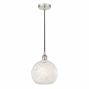 White Mouchette - 1 Light Cord Hung Mini Pendant In Modern Style-11.75 Inches Tall and 10 Inches Wide - 1 of 1