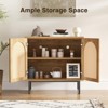 Sideboard Buffet Cabinet with Rattan Doors - 3 of 4