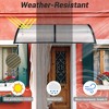 Yescom 38"X78" Window Awning Door Canopy Polycarbonate Anti-UV30+ Cover Outdoor Rain Snow Protection Patio White Board - 4 of 4