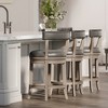 Maven Lane Alexander Rotating Low Back Kitchen Stool in Vegan Leather Seat, Set of 3 - 3 of 4
