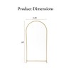 Gold Arch Backdrop Stand  Metal Wedding Arch Stand Gold Arched Frame for Ceremony Outdoor Indoor Decoration - 2 of 4