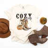 Simply Sage Market Women's Coquette Fall Western Boots Short Sleeve Garment Dyed Tee - 3 of 4