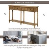 Console Table Sofa Table Easy Assembly with Two Storage Drawers and Bottom Shelf for Living Room, Entryway (Old Pine) - 4 of 4