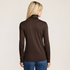 Lands' End Women's Supima Cotton Fitted Long Sleeve Turtleneck - 2 of 4