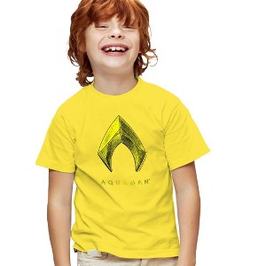 Boys' Short Sleeve Aquaman Movie Aquaman Logo T-Shirt - 1 of 4