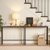 KTMBDW 2 Pack Narrow Console Sofa Table with Power Outlets, Long Couch Table with Metal Frame and Charge Station with 6.5’ Extension Cord for Hallway - 2 of 4