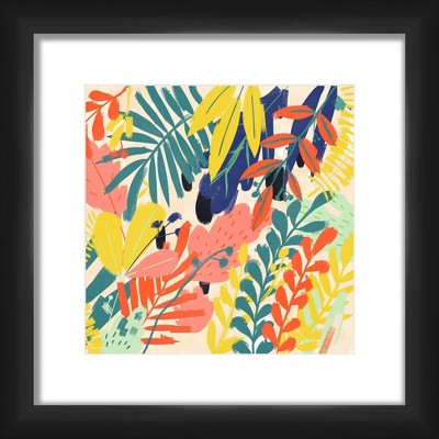 13" x 13" Matted to 2" Dejavu Picture Framed Black - PTM Images