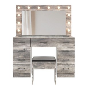 White Vanity Desk Set - 1 of 4