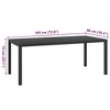 vidaXL Patio Table Outdoor Dining Table Garden Porch Furniture Aluminum WPC - 4 of 4
