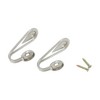 Unique Bargains Curtain Holdbacks Teardrop Hooks Zinc Alloy 2.56"x0.87" 1 Pair - 4 of 4