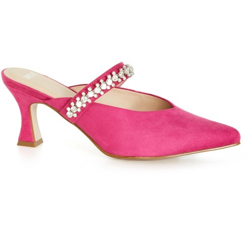 Women's Wide Fit Paisley Heel - Hot Pink | Avenue : Target