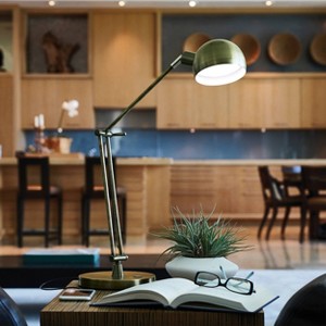 OttLite Wellness Series Refine Desk Lamp (Includes LED Light Bulb) Yellow - : ETL Listed, Metal Body, 3-Way Touch Sensor, Modern Style - 1 of 4