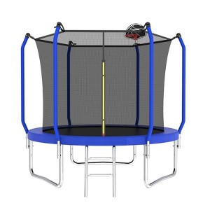 Aukfa Trampoline with Basketball, Enclosure Net, Kids Trampoline with Ladder, Outdoor Backyard Jumping Fun - 1 of 4
