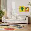 Famapy Off-White Chenille 4 Seater Sofa Wooden Frame with Plush Cushions and Matte Finish - 3 of 4