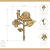 Cheung's Mythra Golden Snail & Flower Cast Iron Wall Hook - 3 of 4