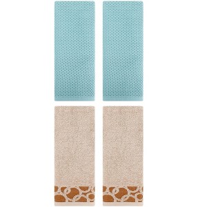 REGALWOVEN 4 Pcs Cotton Bathroom Hand Towels for Kitchen - 1 of 4