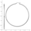 Black Bow Jewelry 2.5mm Sterling Silver, X-Large Round Hoop Earrings, 70mm (2 3/4 In) - 4 of 4