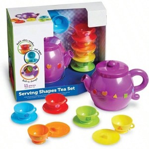 Serving Shapes Tea Set - 11 Pieces, Pretend Play Food Toys Kitchen Gifts - 1 of 4