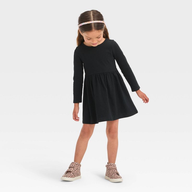 Toddler Girls' Long Sleeve Dress - Cat & Jack™, 4 of 5