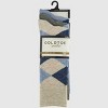 Signature Gold by GOLDTOE Men's Argyle Crew Socks 3pk - Blue/Sage Green/Oatmeal 6-12.5 - 2 of 3
