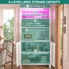 Aheaplus Bar Cabinet with Power Outlets, Wine Bar Cabinet Liquor Cabinet with LED Lights & Glass Holder - 4 of 4