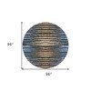 Blue Brown And Sky Blue Striped Washable Indoor Outdoor Area Rug - 3 of 4