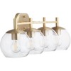 Quorum Lighting Lyon 4 - Light Vanity in  Aged Brass - 2 of 3